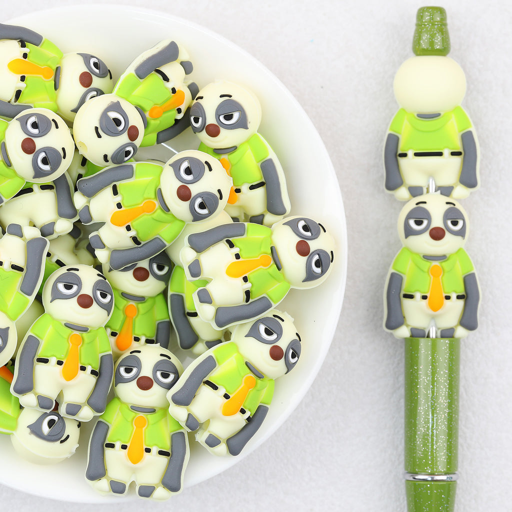 3D Disney Sloth Lightning Silicone Focal Beads 20Pcs 