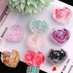 Rose Heart Shaped Acrylic Beads 24mm 5pcs 4