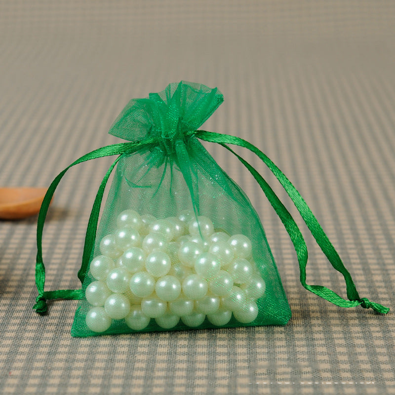 Organza Drawstring Bags Rectangular 30x40cm Solid Colors 100pcs 11