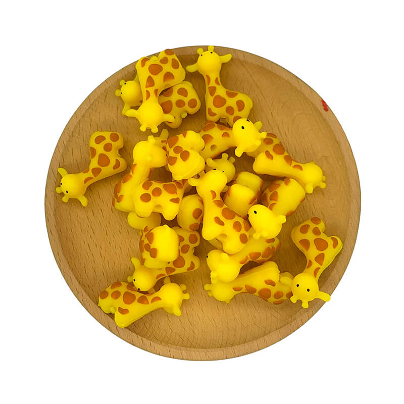 Silicone 3D Focal Beads Giraffe Safari Spots Front Facing 2
