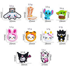 Silicone Focal Beads Mickey Kitty Yoda Colorful Cartoon Characters 20pcs 4