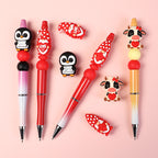 Silicone 3D Focal Beads Valentine Animal Love Holding Heart 20pcs 8