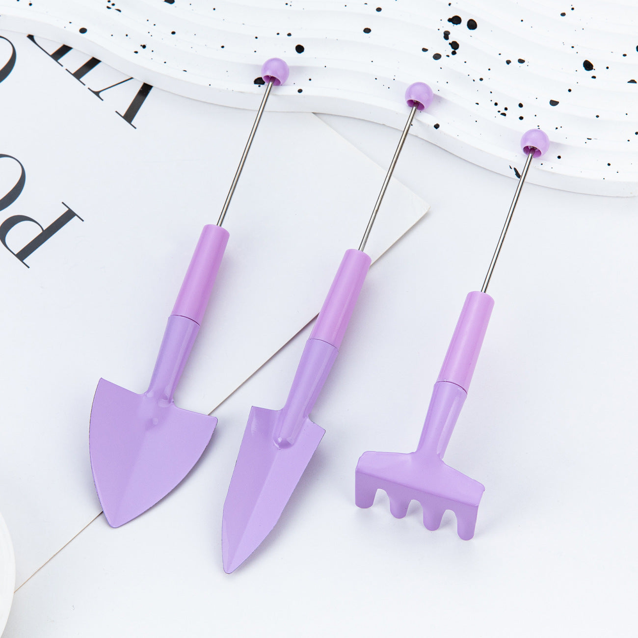 Beadable Metal Gardening Tool Sets Solid Color
