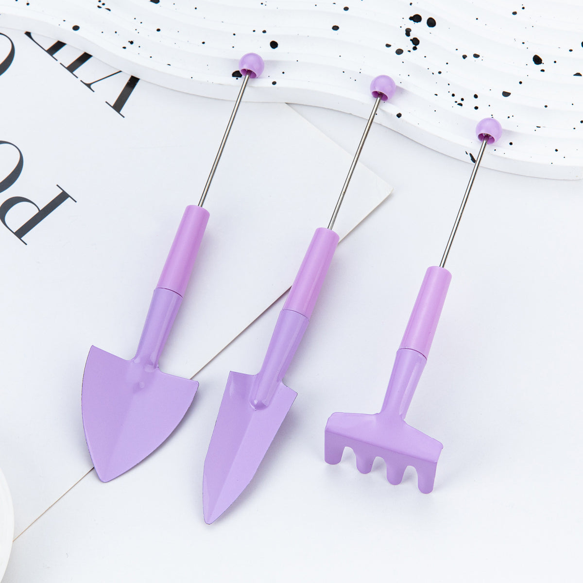 Beadable Metal Gardening Tool Sets Solid Color