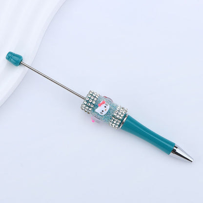 Beadable Pen with Kitty and Rhinestone  31