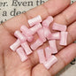 Imitation Jade Bamboo Section Resin Beads 12mm Glitter Powder 10pcs 10