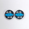 Silicone Focal Beads What Is Blue Circle Badge Text 20pcs