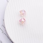 Translucent Angular Faceted Square Acrylic Beads 14mm Pastel Rainbow 100pcs 3