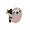 Silicone Focal Beads Sloth Hugging Leafy Tree Pastel Colors 20pcs 4