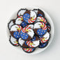 US Independence Day Eagle Head Round Silicone Focal Beads 20pcs