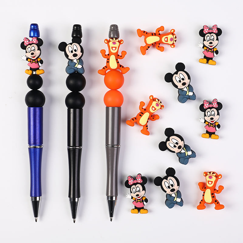 Silicone 3D Focal Beads Disney Mickey Minnie Tigger Detailed Character 20pcs 6