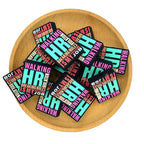 Silicone Focal Beads HR Colorful Raised Lettering Layout 2