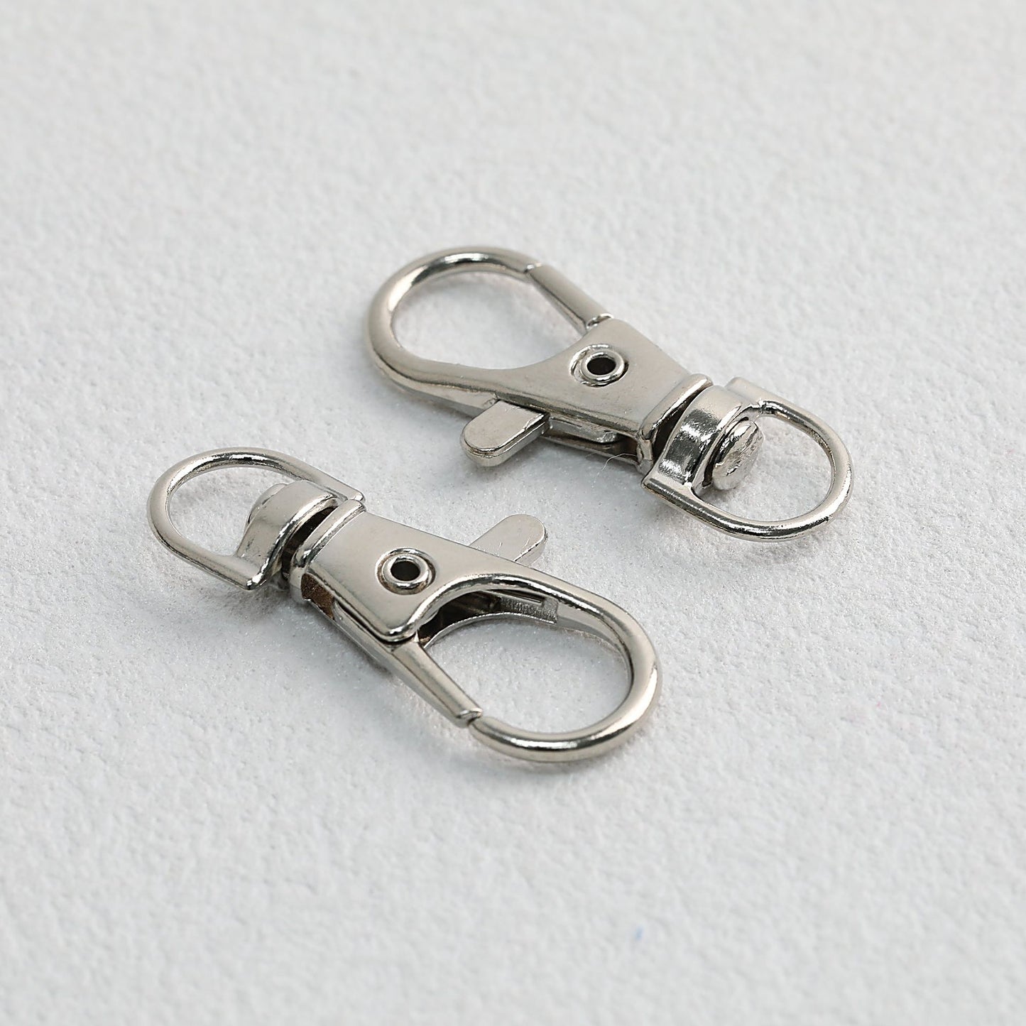 Zinc Alloy Swivel Lobster Claw Clasps Metal Nickel Plated 20pcs