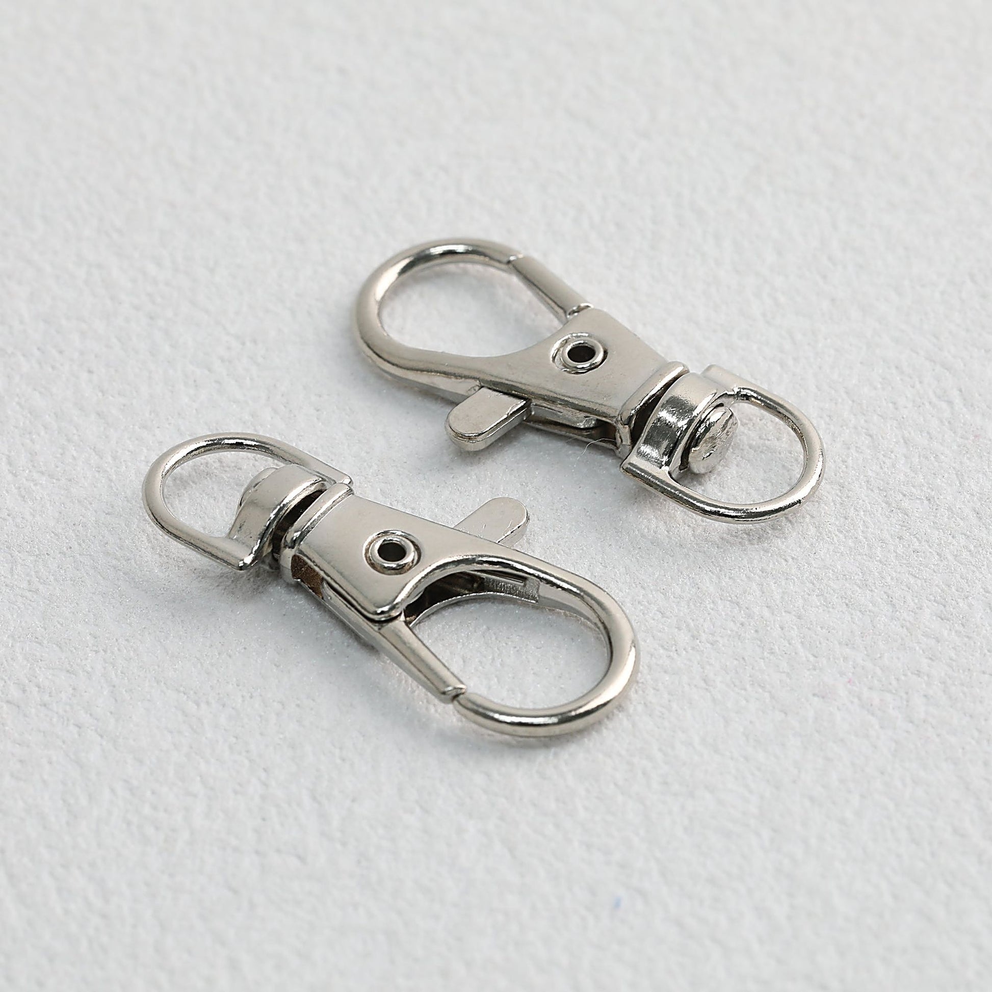 Zinc Alloy Swivel Lobster Claw Clasps Metal Nickel Plated 20pcs