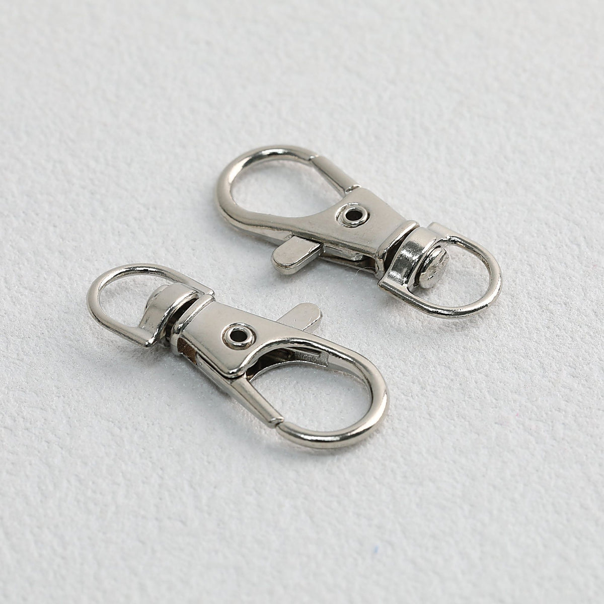 Zinc Alloy Swivel Lobster Claw Clasps Metal Nickel Plated 20pcs
