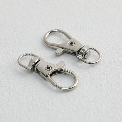 Zinc Alloy Swivel Lobster Claw Clasps Metal Nickel Plated 20pcs