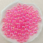 Plating Round Acrylic Beads 12mm Iridescent Transparent 550pcs 8