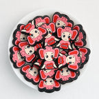 Colorful Animal Character Silicone Focal Beads 20pcs