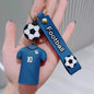 PVC Soccer Jersey Keychain Football Player Number Charm 3