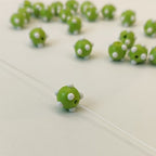 Lampwork Glass Beads Sea Urchin 11mm Handmade Polka Dotted 14pcs 5