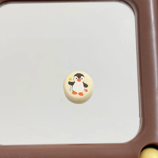 Flat Rubberized Acrylic Beads 16mm Panda Dachshund Pattern 10pcs 2
