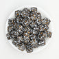 13.5mm Square Leopard Print Silicone Beads 50pcs 10