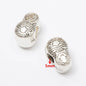 Vintage European Style Metal Beads Zinc Alloy Aged Silver Tone 50pcs 3