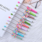 Beadable Pen with Heart Confetti and Rhinestone 4