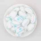 3D Colorful 3D Nurse Cap Silicone Focal Beads 20 Pcs