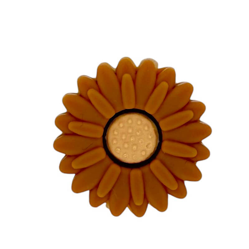 Silicone Focal Beads Daisy Sunflower Rounded Center 20pcs 26