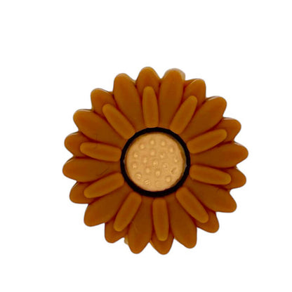 Silicone Focal Beads Daisy Sunflower Rounded Center 20pcs 26