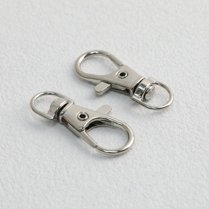 Zinc Alloy Swivel Lobster Claw Clasps Metal Nickel Plated 20pcs