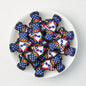 USA Flag Hat Silicone Focal Beads Independence Day 20 pcs