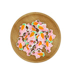 Silicone Focal Beads Rabbit Carrot Car With Happy Easter Text 20pcs 2