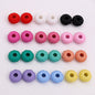 Acrylic Faceted Spacer Beads 14mm Rubberized Finish 40pcs - Random color mixing