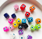 Evil Eye Resin Tube Beads 12mm Glossy Colorful 20pcs 2