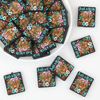 Just A Little Moody Square Silicone Focal Beads 20pcs