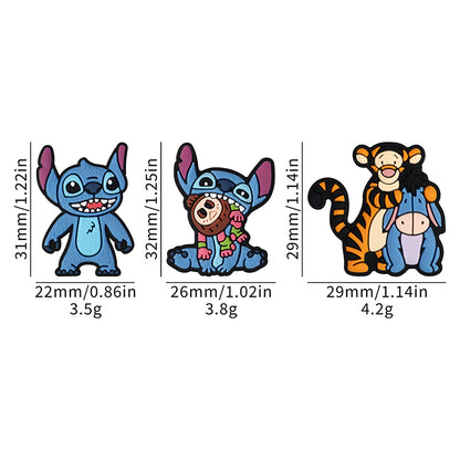 Silicone Focal Beads Disney Stitch Tigger Eeyore Character Group 20pcs 9