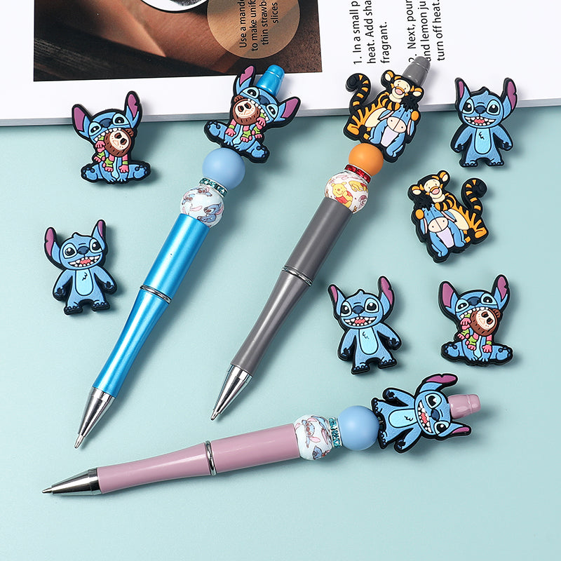 Silicone Focal Beads Disney Stitch Tigger Eeyore Character Group 20pcs 7