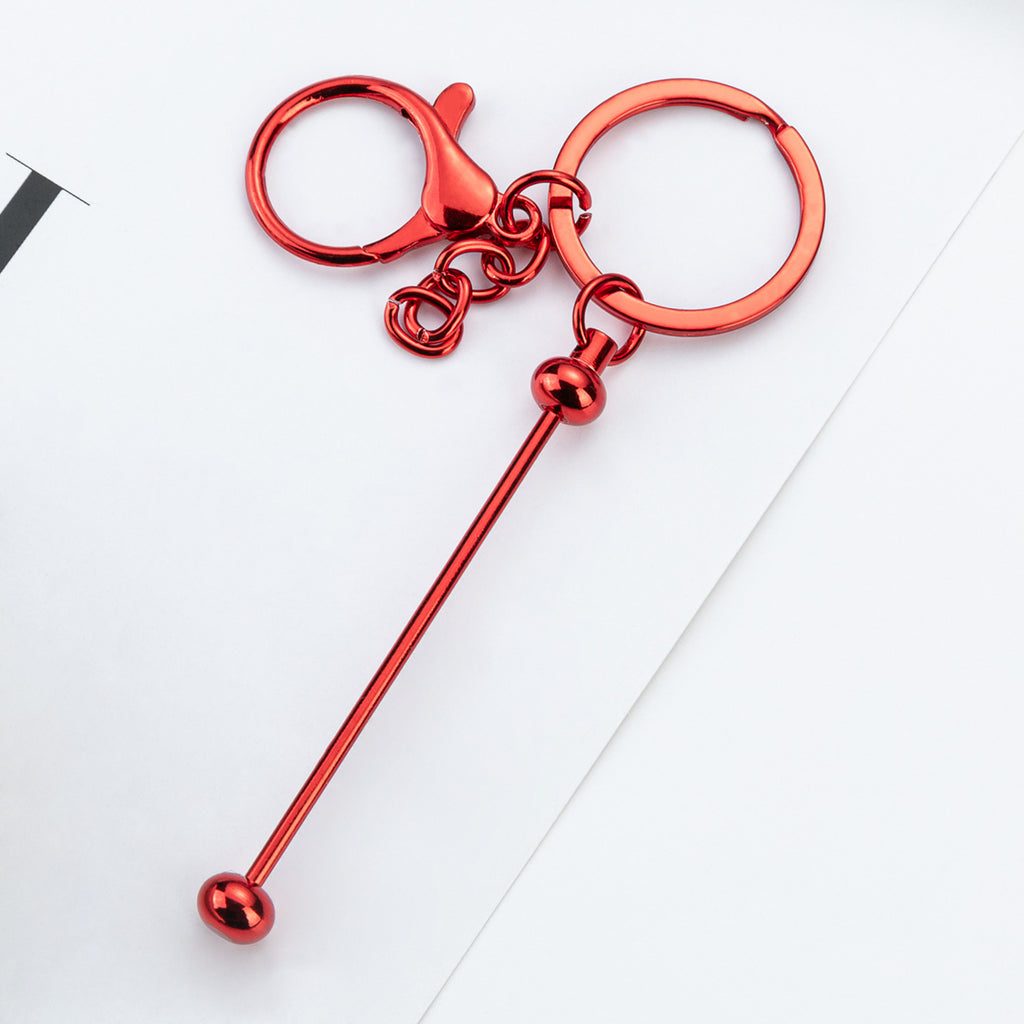Beadable UV Plating DIY Metal Keychain