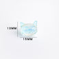 Cat Shaped 15mm Glass Beads Sparkling Reflective Surface 10pcs 9