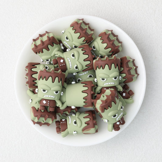 3D Angry Tree Man Silicone Focal Beads 20pcs 2