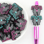 Mother Day Bow Silicone Focal Beads 20Pcs 