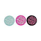 Silicone Focal Beads You Are My Sunshine Circle Badge 20pcs