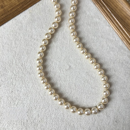 Pearl Glass Beads 10mm Imitation Smooth Lustrous 40pcs 13