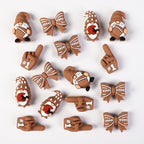 Silicone 3D Focal Beads Rugby Foam Finger Number One Holding Rugby Ball 20pcs 4