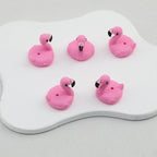 Pink 3D Flamingo Silicone Focal Beads 20 pcs