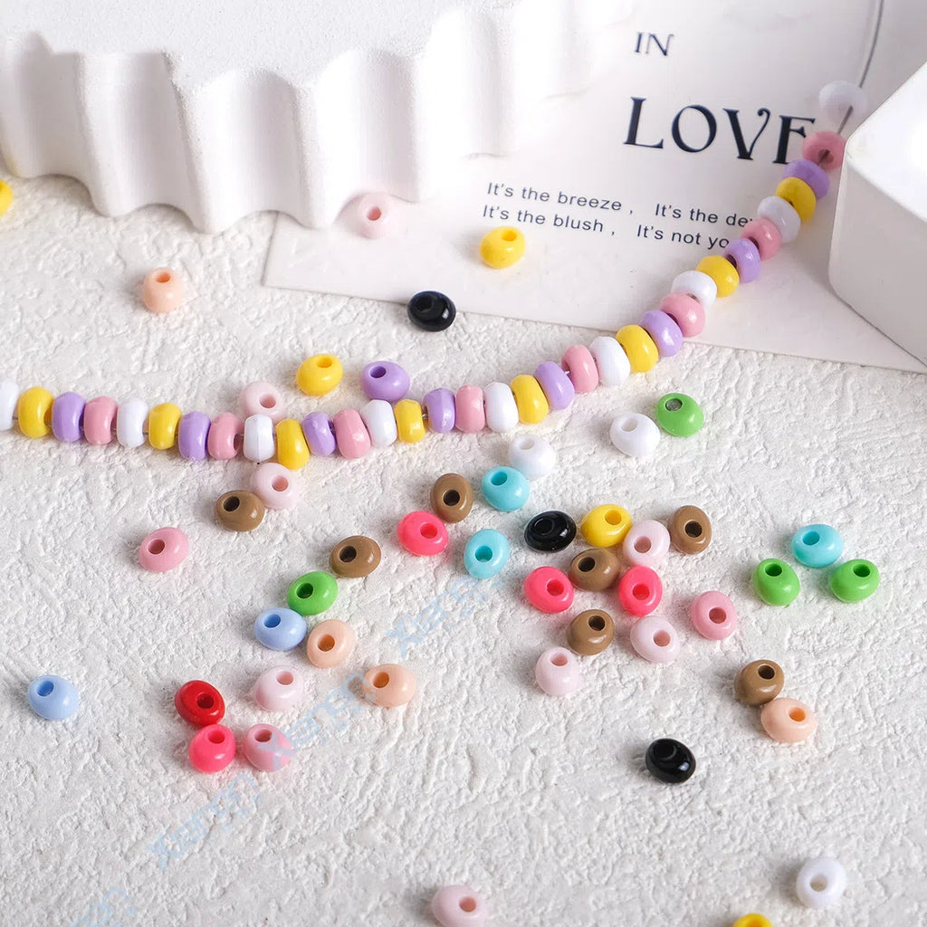 Acrylic Water Drop Spacer Beads 5mm Solid Color 162pcs 4