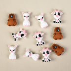 3D Animal Silicone Focal Beads Llama Cow Capybara 20pcs 2