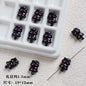 Double Kitty Stack Metal Beads 19mm Painted Alloy 10pcs 12